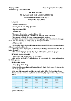 Bài 8: Mẫu số liệu ghép nhóm - Giáo án Toán 11 Kết nối tri thức