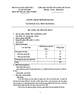 Đề cương kết thúc học phần "Nghệ thuật đồ họa chữ"