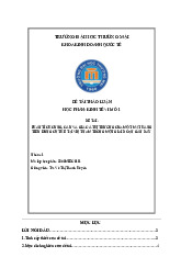 Đề tài thảo luận học phần: Kinh tế vi mô 1 | Học viện Hành chính Quốc gia