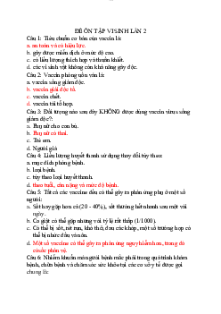 Đề cương ôn tập môn vi sinh có đáp án