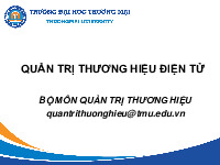 Bài giảng Quản trị thương hiệu điện tử - TMU