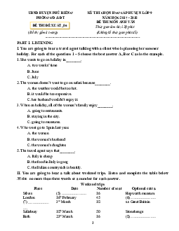 Đề Thi Chọn HSG Cấp Huyện, Huyện Phú Riềng Lớp 9 Năm Học 2017 - 2018 Đề Thi Môn Tiếng Anh (có đáp án)
