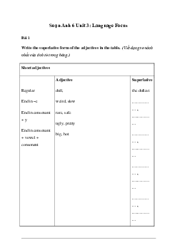 Giải Tiếng Anh 6 Unit 3: Language Focus - Friends Plus