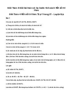 Giải Toán lớp 4 Bài 6: Luyện tập chung | Kết nối tri thức