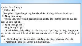 Giáo án điện tử Tiếng việt 1 bài 71 Cánh diều: Học vần: ươc, ươt