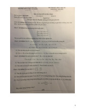 Đề thi hết môn học kì 1 Đại số tuyến tính năm học 2025-2026  - trường đại học Khoa học tự nhiên – Đại học quốc gia hà nội