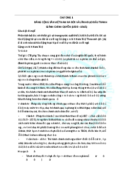 Đề cương ôn thi môn Lịch sử Đảng / Đại học nội vụ Hà Nội