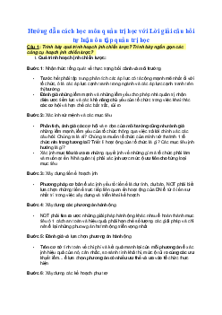 Tài liệu hướng dẫn cách học môn quản trị học ( có đáp án) | Đại học Thăng Long