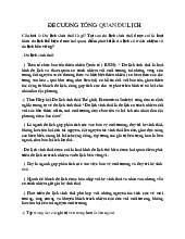 Đề cương môn Tổng quan du lịch - Trường Đại học lao động -  xã hội.