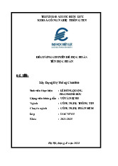 ĐỀ CƯƠNG CHUYÊN ĐỀ HỌC PHẦN D16CNPM: Xây Dựng Hệ Thống ChatBot | Đại học Điện lực