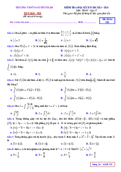 Đề thi học kỳ 2 Toán 12 năm 2023 – 2024 trường THPT Ngô Thì Nhậm – Hà Nội