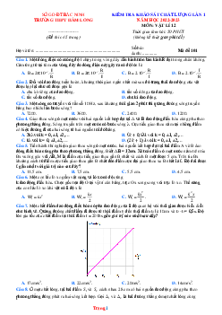 Đề thi thử THPT Quốc gia năm 2023 môn Vật lí trường THPT Hàm Long, Bắc Ninh (có đáp án)