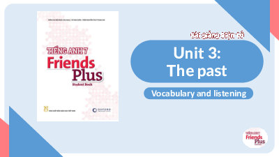 Bài giảng điện tử môn Tiếng Anh 7 Unit 3: The Past Lesson 4 - Vocabulary and Listening | Friends Plus