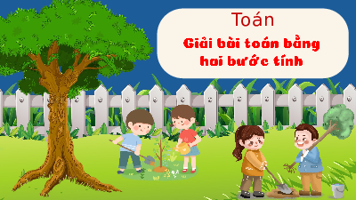 Giáo án điện tử Toán 3 Chương 2 Cánh diều: Giải bài toán có đến hai bước tính (tiết 1)