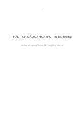 PHÂN TÍCH BÀI THƠ "CÂU CÁ MÙA THU" - TÀI LIỆU HỌC TẬP