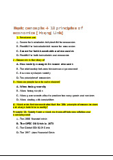 Tổng hợp câu hỏi 10 Nguyên tắc Kinh tế học | Microeconomics | Trường Đại học Quốc tế, Đại học Quốc gia Thành phố Hồ Chí Minh