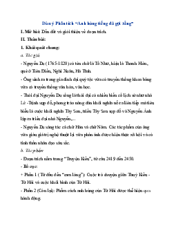 Phân tích “Anh hùng tiếng đã gọi rằng” | Văn mẫu 11 Cánh diều