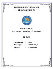 Quản lý Danh sách Mặt hàng | Bài thảo luận Lập trình Python