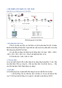 Giáo trình "Mô hình điện lưới Việt Nam"