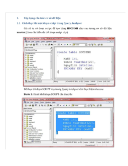 CSDL Lab2 Định nghĩa cơ sở dữ liệu - Trường Cao đẳng Quốc tế KENT