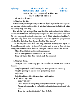 Giáo án Tiếng Việt lớp 4 Tuần 26 | Chân trời sáng tạo