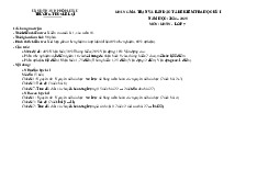 Đề kiểm tra cuối học kì 1 môn KHTN 7 có ma trận đặc tả