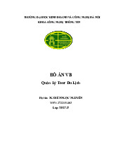 ĐỒ ÁN VB Quản Lý Tour Du Lịch môn Công nghệ thông tin | Trường đại học Kinh Doanh và Công Nghệ Hà Nội
