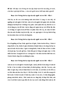 Viết đoạn văn về hứng thú học tập của một người mà em biết hoặc được nghe kểa | Văn mẫu Tiếng việt 10| Cánh diều