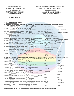 Ký thi Olympic truyền thống 304 lần thi thứ XXVI – NĂM 2021