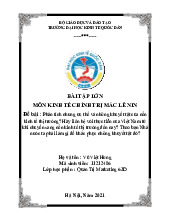 Bài Tập Lớn Kinh Tế Chính Trị - Kinh tế Chính trị Mác-Lê Nin (KTCT01) | Đại học kinh tế quốc dân NEU