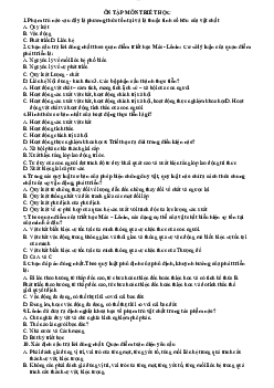 Câu hỏi trắc nghiệm ôn tập học phần Triết học Mac-Lênin