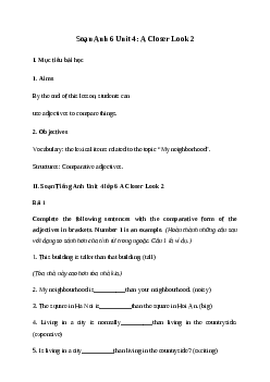 Giải Tiếng Anh 6 Unit 4:  A Closer Look 2 | Global Success