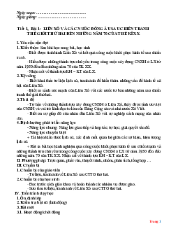 Giáo án Lịch sử 9 theo công văn 5512 cả năm