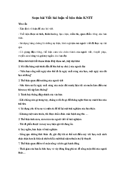 Soạn bài Viết bài luận về bản thân KNTT