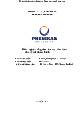 Khởi nghiệp công việc làm hoa kẽm dành cho người khiếm thính | Bài tiểu luận học phần Kỹ năng Khởi nghiệp và lãnh đạo | Trường Đại học Phenikaa
