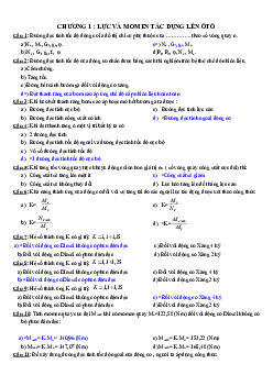Trắc nghiệm Lý thuyết ô tô | Đại học Khoa học và Công nghệ Hà Nội