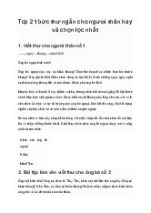 Top 21 bức thư ngắn cho người thân hay và chọn lọc nhất