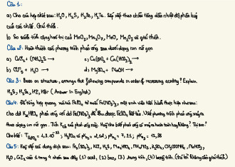 Đề thi giữa HKI học phần Hoá vô cơ 1 năm 2024 - 2025 | Trường Đại học Khoa học tự nhiên, Đại học Quốc gia Thành phố Hồ Chí Minh