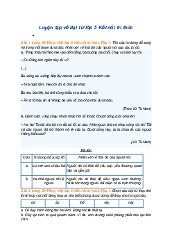 Giải SGK Tiếng Việt 5 trang 29 Bài 5: Luyện tập về đại từ - Kết nối tri thức (Tập 1)