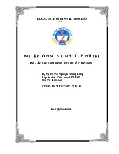 Các quan hệ lợi ích kinh tế ở Việt Nam | Bài tập lớn môn kinh tế chính trị