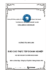 Báo cáo thực tập Công ty Cổ phần Chứng khoán VPS - Kế toán tài chính doanh nghiệp | Trường Đại học Kinh tế, Đại học Quốc gia Hà Nội