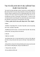 Top 12 mẫu phân tích 8 câu cuối bài Trao duyên hay chọn lọc | Ngữ văn 8