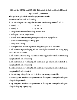 Giải SBT Lịch Sử 12 bài 26: Đất nước trên đường đổi mới đi lên chủ nghĩa xã hội (1986-2000)
