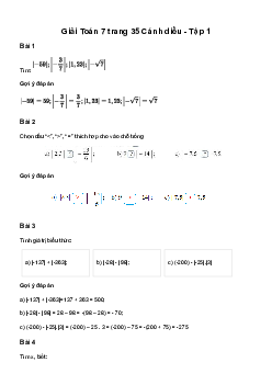 Giải Toán 7 Bài 3: Giá trị tuyệt đối của một số thực | Cánh diều