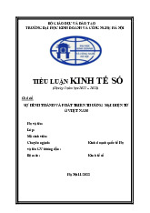 Tiểu luận về Sự hình thành và phát triển thương mại điện tử ở Việt Nam  môn Kinh tế số | Trường Đại học Kinh Doanh và Công Nghệ Hà Nội