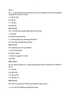 Bài tập trắc nghiệm đề số 1 ôn tập môn Triết học Mác - Lenin có đáp án | Học viện Công nghệ Bưu chính Viễn thông