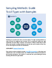 Sampling Methods Review - Summary of Business Research Techniques | Môn Business research method - Trường Đại học Quốc tế, Đại học Quốc gia Thành phố Hồ Chí Minh