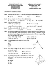 Đề giữa học kỳ 1 Toán 8 năm 2025 – 2026 trường THCS Ngô Sĩ Liên – Hà Nội