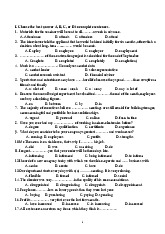 Tổng hợp đề thi ôn tập tiếng anh cơ bản 2 | Học viện tài chính