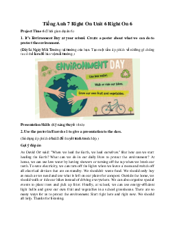 Tiếng Anh 7 Right On Unit 6 Right On 6